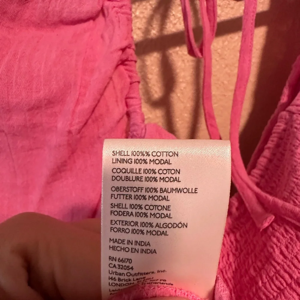 NWT Free People Chloe‎ Top Size Small Ruched Long Sleeve Barbie Pink